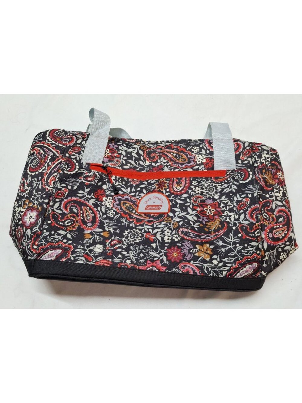 Vera Bradley + Coleman Floral Paisley Insulated Tote Bag With Zipper & Gray Stra